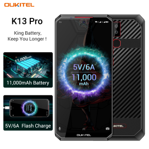 Telefon mobil Oukitel K13 Pro, Android 9.0, 4 GB RAM, 64 GB ROM IPS 6.41inch, Helio P22 OctaCore, PowerVR GE8320, 11000mAh, Dual SIM, Negru cu model kevlar [3]