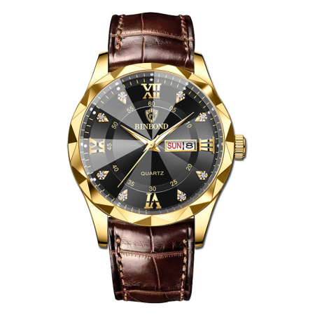 Ceasuri barbatesti - BinBond Ceas barbatesc de mana Elegant Quartz Casual Fashion Business 3 ATM Piele