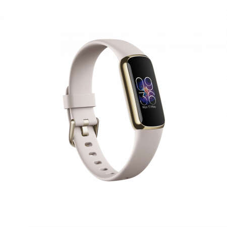 Bratara fitness pentru femei FITBIT Luxe, Android/iOS, Silicon, Lunar White / Soft Gold [2]