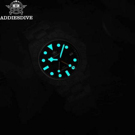 Ceas ADDIESDIVE AD2035 GMT, mecanism Ronda, 39mm, oțel inoxidabil 316L, 200M rezistent la apă [3]