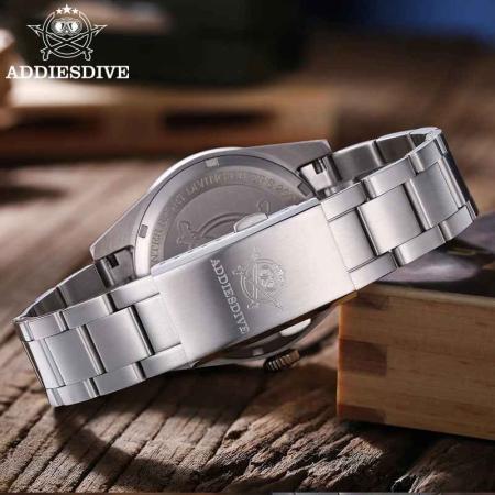 Ceas ADDIESDIVE AD2035 GMT, mecanism Ronda, 39mm, oțel inoxidabil 316L, 200M rezistent la apă [5]