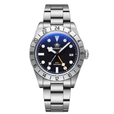 Ceasuri barbatesti - Ceas ADDIESDIVE AD2035 GMT, mecanism Ronda, 39mm, oțel inoxidabil 316L, 200M rezistent la apă