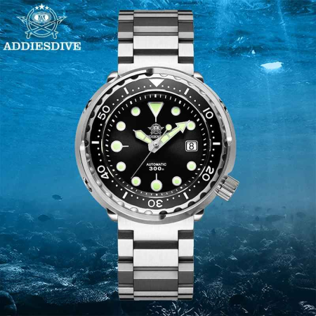 Ceas automat ADDIESDIVE AD2522 Diver 300M, mecanism NH358215, safir dublu, bezel ceramic, 41mm [5]