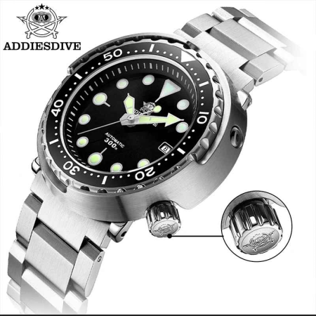 Ceas automat ADDIESDIVE AD2522 Diver 300M, mecanism NH358215, safir dublu, bezel ceramic, 41mm [1]