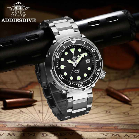 Ceas automat ADDIESDIVE AD2522 Diver 300M, mecanism NH358215, safir dublu, bezel ceramic, 41mm [6]