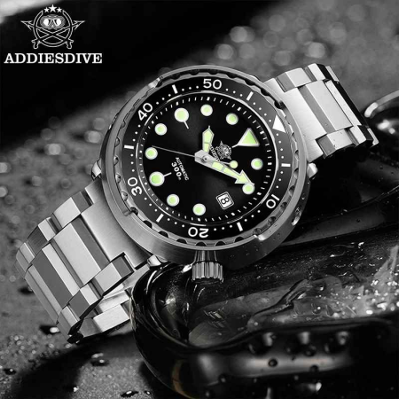 Ceas automat ADDIESDIVE AD2522 Diver 300M, mecanism NH358215, safir dublu, bezel ceramic, 41mm [4]