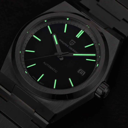 Ceas automat bărbătesc PAGANI DESIGN PD-1753 – 40mm, mecanism NH35A Japan, sticlă safir, brățară inox, rezistent la apă, stil pilot elegant [3]