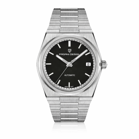 Ceasuri barbatesti - Ceas automat bărbătesc PAGANI DESIGN PD-1753 – 40mm, mecanism NH35A Japan, sticlă safir, brățară inox, rezistent la apă, stil pilot elegant