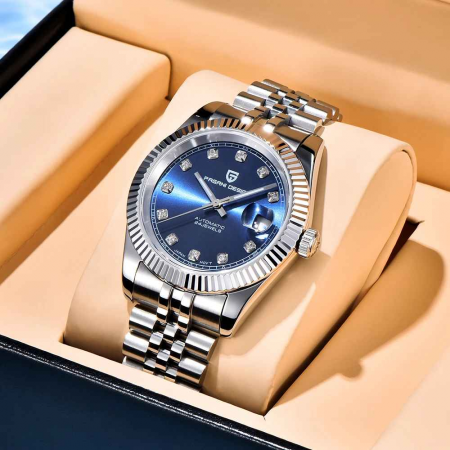 Ceas automat Pagani Design PD-1645, 42mm, mecanism japonez, cadran albastru, oțel inoxidabil, rezistență 100m [4]