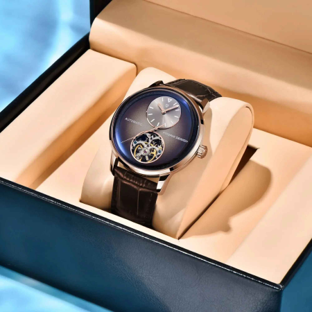 Ceas automatic bărbați PAGANI DESIGN PD-1796, 42 mm, open heart, mecanism M2791B, curea piele maro, stil elegant clasic [3]