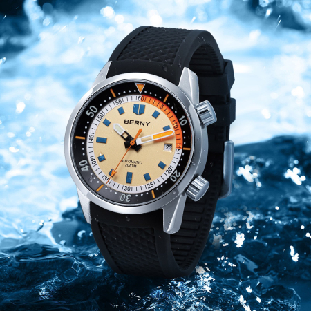 Ceas Automatic BERNY AM439M Crem, Miyota 8215, Safir AR, 200M, 42mm [2]