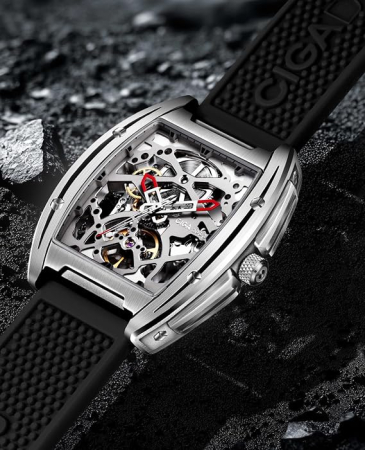 Ceas Automatic CIGA Design Z-Series Edge Skeleton, Oțel Inoxidabil, 24 Rubine, 40H [1]