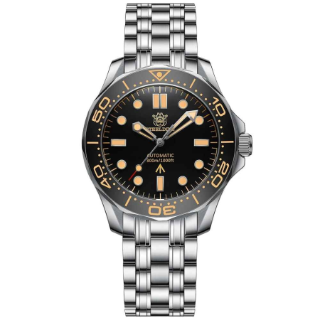 Ceasuri barbatesti - Ceas automatic de scufundări STEELDIVE SD1957, 42 mm, NH35, cristal safir, 30 ATM, oțel inoxidabil 316L, Swiss luminous