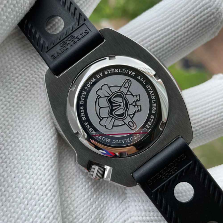 Ceas automatic de scufundări STEELDIVE SD1970, 44 mm, mecanism NH35, cristal safir, bezel ceramic verde, 20 ATM, sportdiving [4]