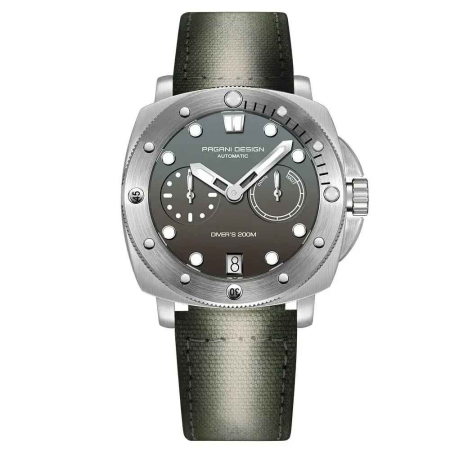 Ceasuri barbatesti - Ceas automatic diver bărbați PAGANI DESIGN PD-1767, 41 mm, mecanism CAL.2C10, safir, curea nylon, 200M rezistent la apă