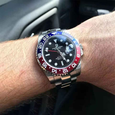 Ceas automatic GMT bărbați PAGANI DESIGN PD-1662, 40 mm, mecanism Pearl DG5833GMT, safir, oțel inoxidabil, 100M waterproof [4]