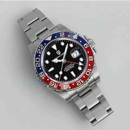 Ceas automatic GMT bărbați PAGANI DESIGN PD-1662, 40 mm, mecanism Pearl DG5833GMT, safir, oțel inoxidabil, 100M waterproof [3]