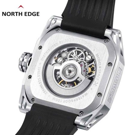 Ceas Automatic NORTH EDGE SPACE X, Seagull ST2551, Skeleton, Oțel 316L, 100M, 47mm [4]
