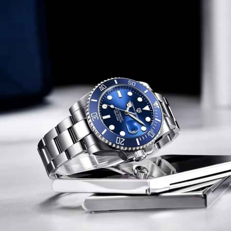 Ceas Automatic PAGANI DESIGN PD-1639 Albastru, Seiko NH35, Safir, 100M, 43mm [2]