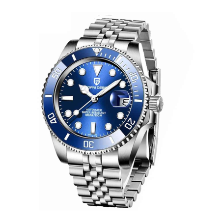 Ceasuri barbatesti - Ceas Automatic PAGANI DESIGN PD-1639 Albastru, Seiko NH35, Safir, 100M, 43mm