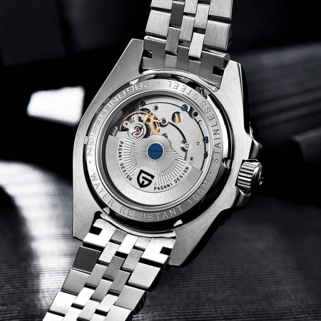 Ceas Automatic PAGANI DESIGN PD-1662 Pearl GMT Sky Blue, DG5833GMT, Safir, 100M, 40mm [3]