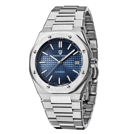 Ceasuri barbatesti - Ceas Automatic PAGANI DESIGN PD-1673 Blue, Miyota 8215, Safir, 100M, 40mm