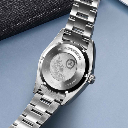 Ceas Automatic PAGANI DESIGN PD-1690 Silver Grey, Miyota 8215, Safir, 100M, 39.7mm [3]