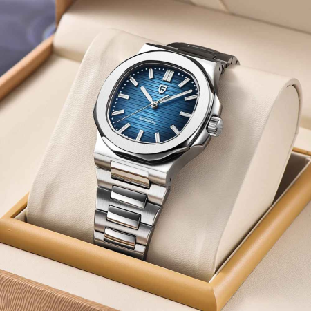 Ceas Automatic PAGANI DESIGN PD-1728 Blue, Seagull ST16, Safir AR, 100M, 40mm [2]