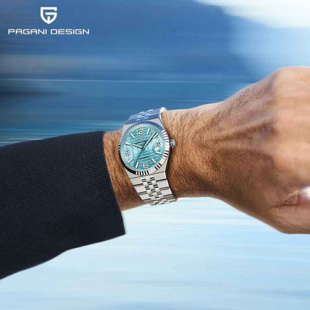 Ceas Automatic PAGANI DESIGN PD-YS027 Sky Blue, Miyota 8215, Safir, 100M, 40.5mm [3]