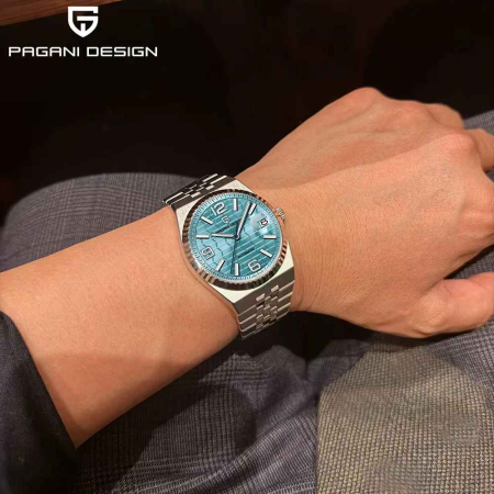 Ceas Automatic PAGANI DESIGN PD-YS027 Sky Blue, Miyota 8215, Safir, 100M, 40.5mm [2]