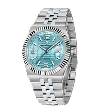 Ceasuri barbatesti - Ceas Automatic PAGANI DESIGN PD-YS027 Sky Blue, Miyota 8215, Safir, 100M, 40.5mm