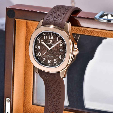 Ceas Automatic PAGANI DESIGN PD-YS031 Rose Gold Brown, Miyota 8215, Safir AR, 100M, 41mm [4]