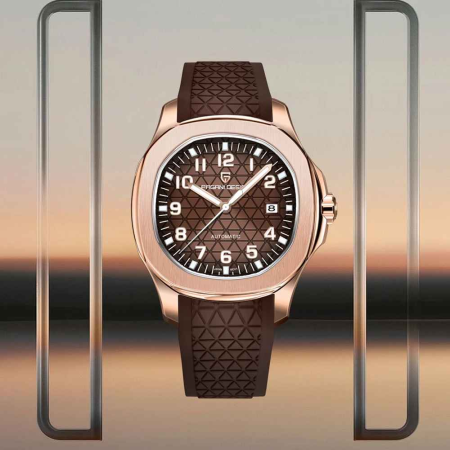 Ceas Automatic PAGANI DESIGN PD-YS031 Rose Gold Brown, Miyota 8215, Safir AR, 100M, 41mm [1]