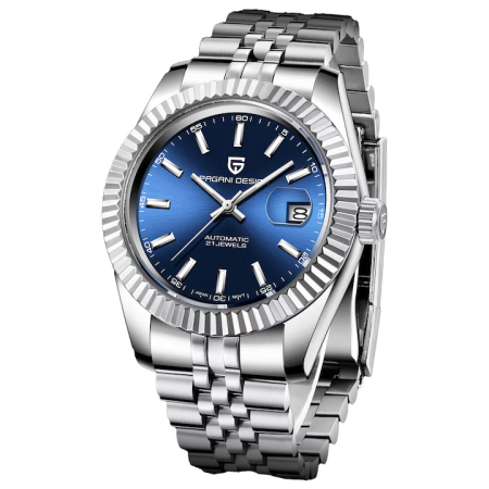 Ceasuri barbatesti - Ceas Automatic Pagani Design PD1645 NH35A, 42mm, Safir, Oțel Inoxidabil, 100M Waterproof, Brățară Otel inoxidabil