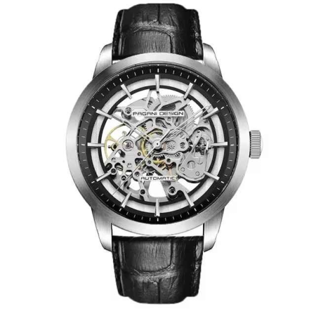 Ceasuri barbatesti - Ceas automatic skeleton bărbați PAGANI DESIGN PD-1638, 43 mm, mecanism G3265Z, curea piele naturală, design elegant modern
