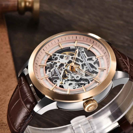 Ceas automatic skeleton bărbați PAGANI DESIGN PD-1638 auriu, 43 mm, mecanism G3265Z, curea piele maro, stil elegant premium [2]