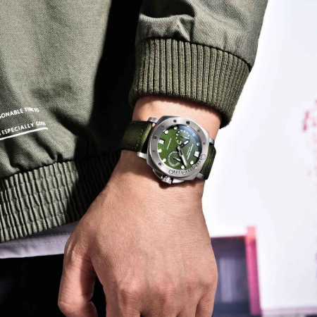 Ceas bărbătesc automat PAGANI DESIGN PD-1767, cadran verde, 41mm, safir sintetic, curea nylon verde [7]