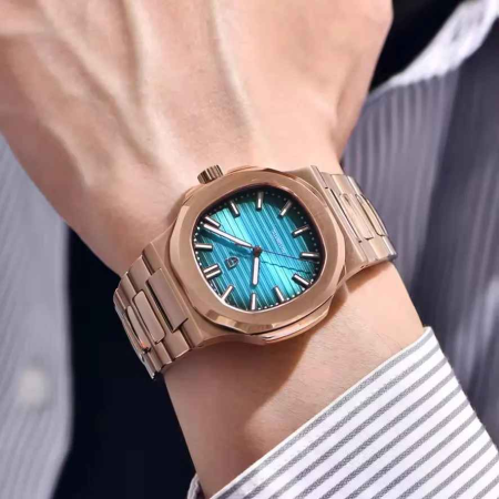 Ceas bărbătesc automat PD-1728, 40mm, oțel inoxidabil, sticlă safir, mecanism Hiou ST6, rezistent și elegant [3]