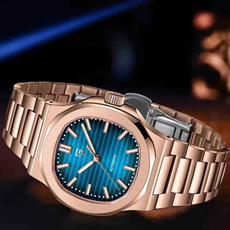 Ceas bărbătesc automat PD-1728, 40mm, oțel inoxidabil, sticlă safir, mecanism Hiou ST6, rezistent și elegant [1]