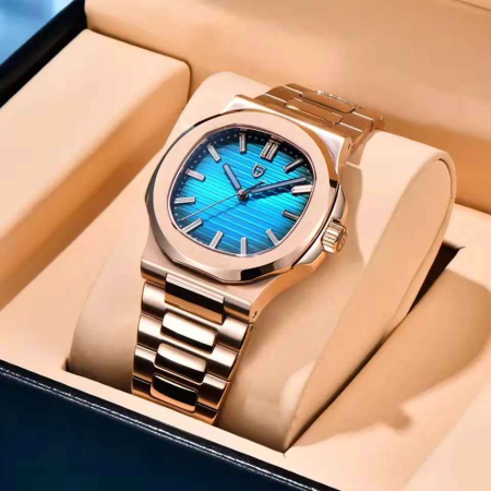 Ceas bărbătesc automat PD-1728, 40mm, oțel inoxidabil, sticlă safir, mecanism Hiou ST6, rezistent și elegant [5]