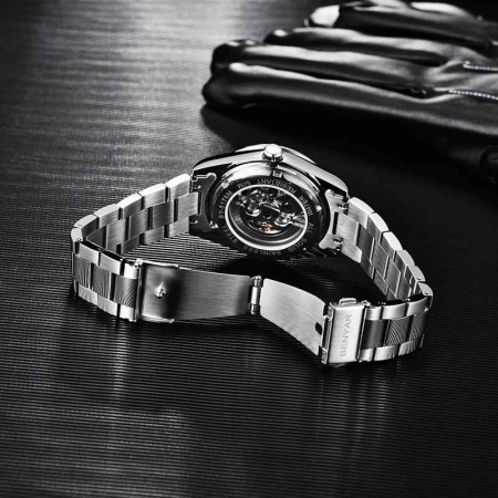 Ceas bărbătesc BENYAR BY-5176, automatic, mecanic, tourbillon, oțel inoxidabil, rezistent la apă 5Bar [5]