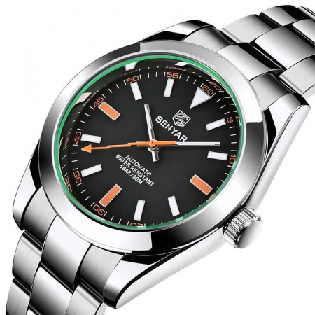 Ceas bărbătesc BENYAR BY-5176, automatic, mecanic, tourbillon, oțel inoxidabil, rezistent la apă 5Bar [1]