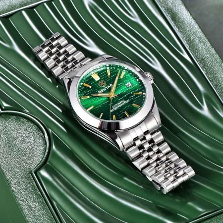 Ceas bărbătesc BENYAR BY-5209, mecanic automat, 40 mm, diver, rezistent la apă 5Bar, oțel inoxidabil [5]