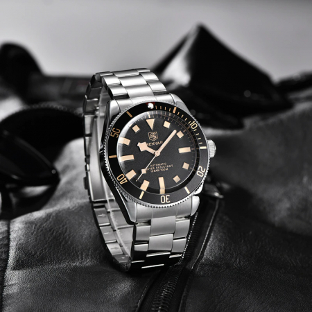 Ceas barbatesc Benyar Mecanic Automatic Rezistent la inot Analog Business Luxury Casual [1]