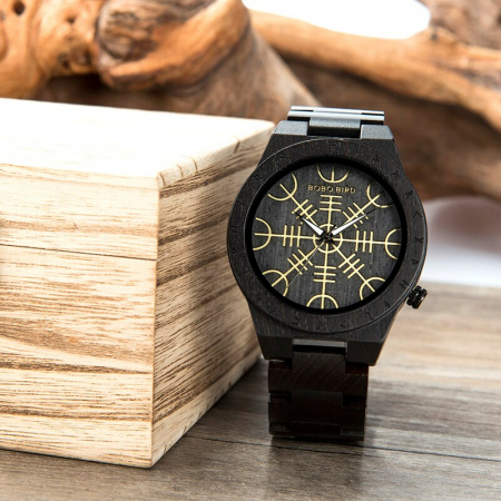 Ceas barbatesc Bobo Bird Casual Analog Quartz Lemn Business [3]