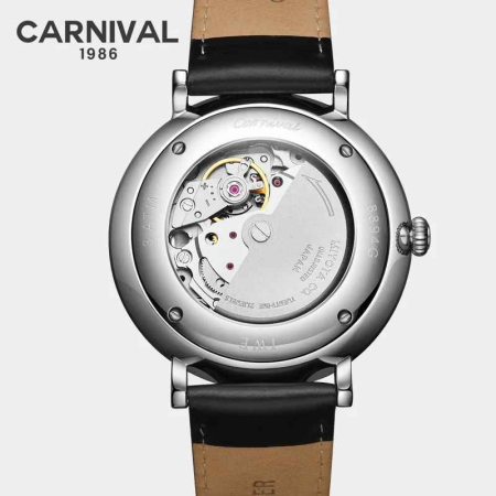 Ceas bărbătesc CARNIVAL C8894G-1  Automatic, mecanic, safir, curea piele [3]