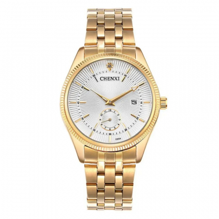 Modele noi - Ceas barbatesc Chenxi Casual Clasic Fashion Business Quartz Auriu