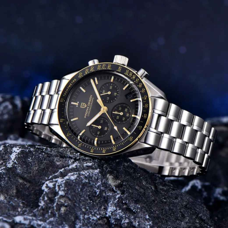 Ceas bărbătesc cronograf PD-1701 V2, mecanism Seiko VK63, 40mm, sticlă safir, oțel inoxidabil, rezistent 100M, design sport elegant [3]