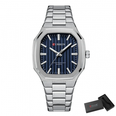 Ceas barbatesc Curren Casual Otel Argintiu Analog Quartz Indici luminosi [2]