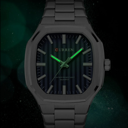 Ceas barbatesc Curren Casual Otel Argintiu Analog Quartz Indici luminosi [1]